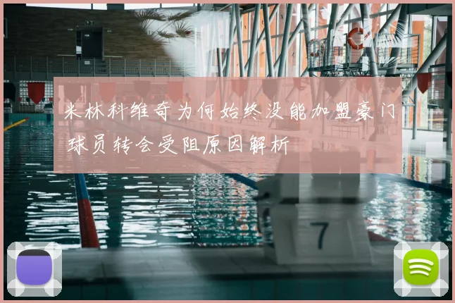 米林科维奇为何始终没能加盟豪门 球员转会受阻原因解析